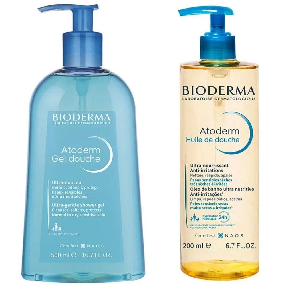 Atoderm Bioderma Gel Douche Duche Banho 500Ml E Óleo Banho