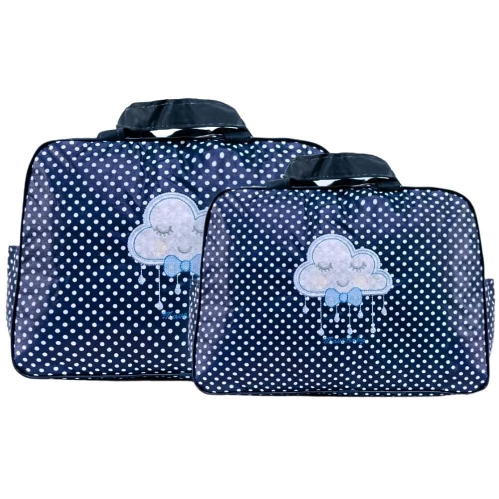 Kit Bolsas Maternidade Mave Baby Nuvem Azul Marinho
