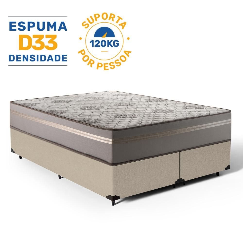Cama Box com Colchão de Espuma D33 Millenium One Face Queen 158cm