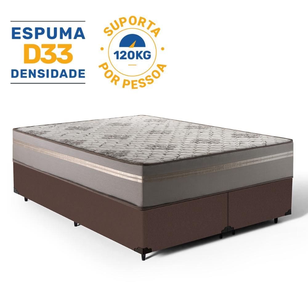 Cama Box com Colchão de Espuma D33 Millenium One Face Queen 158cm