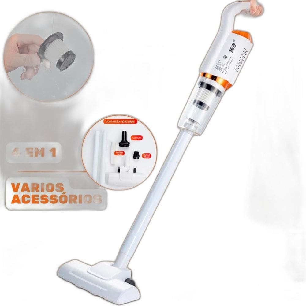 Aspirador De Pó Portátil Sem Fio Vertical Fácil De Manusear