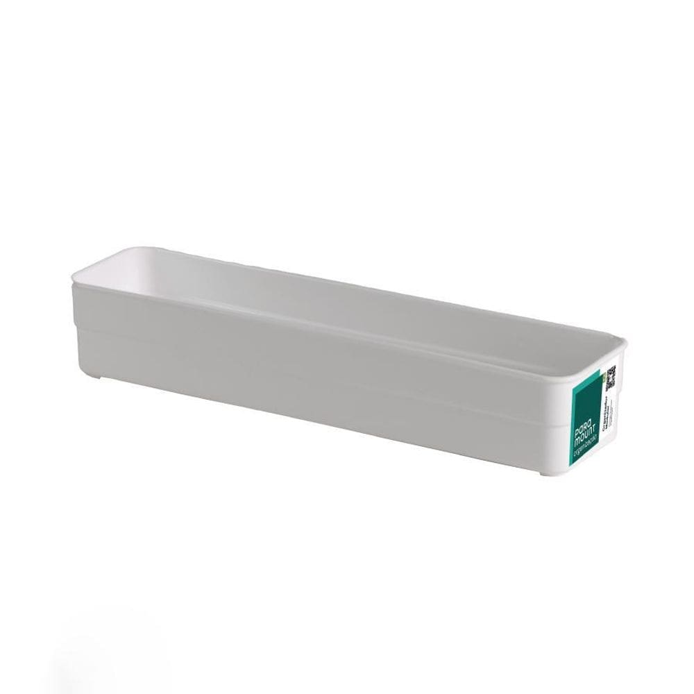 Organizador De Plástico Multiuso Branco 30X7,5X5,2Cm