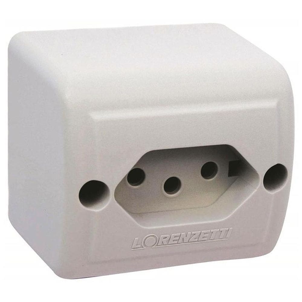 Tomada Retangular Sobrepor Lorenzetti - 2P+T - 20A 1713021