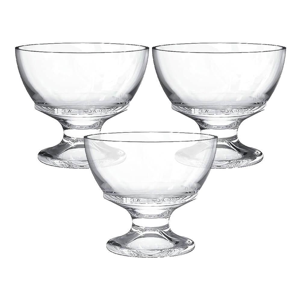 Jogo Taças Vidro Sobremesa 250Ml 3 Peças Casambiente Sovi024