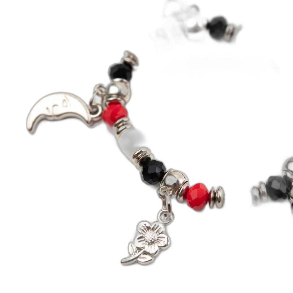 Pulseira Obaluaê Penduricalhos Pingentes Cristal E Silicone