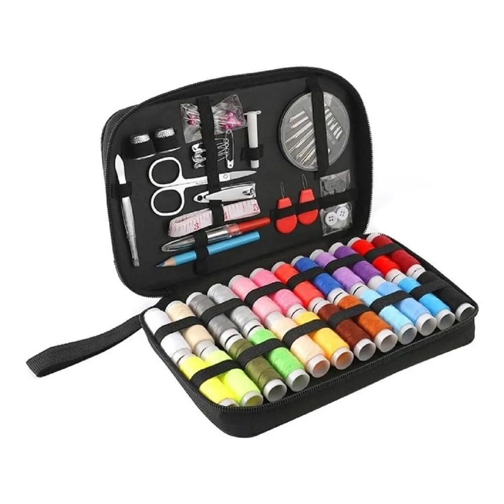 Kit De Costura Completo Com 96 Pcs Para Reparo Com Estojo