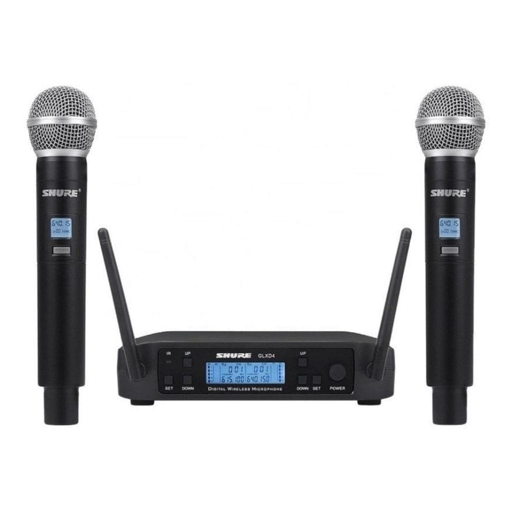 Microfone Shure Sem Fio Duplo Glxd4 Beta 58A Novo