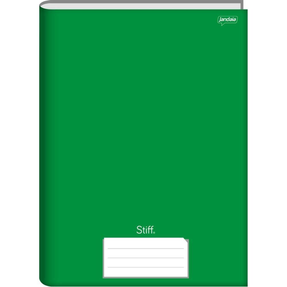 Caderno Brochura 1/4 Capa Dura Stiff 48 Fls Verde 10un