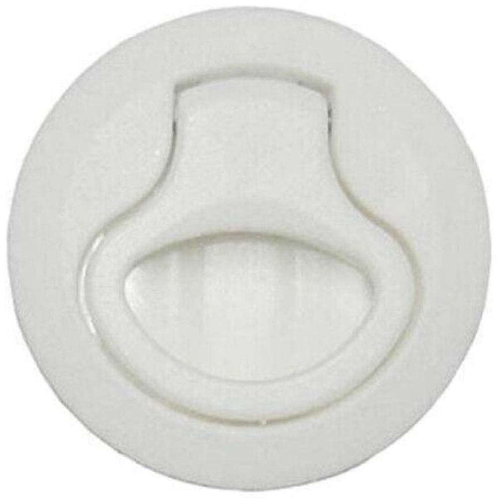 Puxador Redondo Em Plástico Branco 62Mm Completo