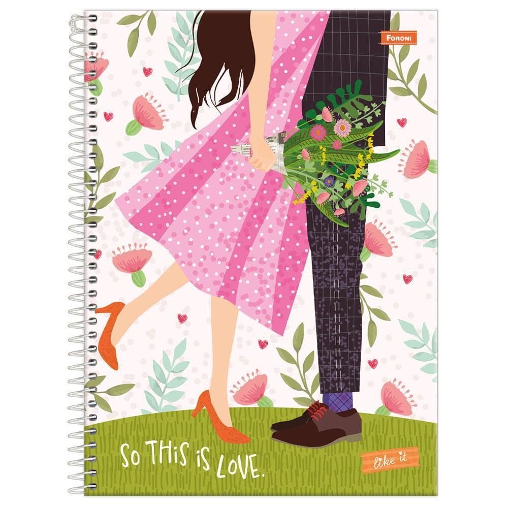 Caderno Univ 1 Matéria 80Fls 200X275Mm Like It Love Foroni