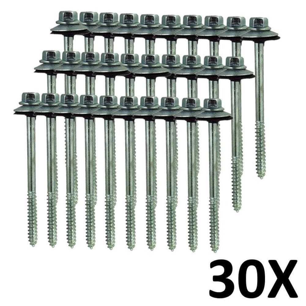 Kit 30 Parafuso Para Telha Com Arruelas 5/16``X110 Mm