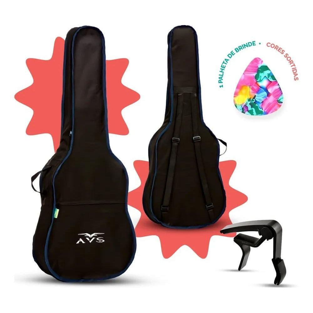 Capa Bag Para Violão Case Clássico Folk Alça Dupla +