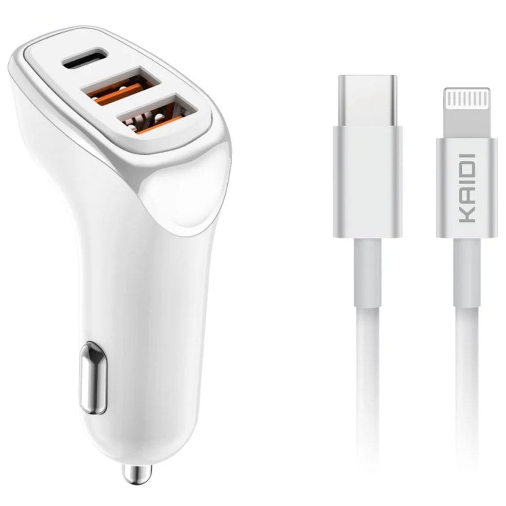 Carregador de Celular Veicular Turbo Duplo 38W com Cabo