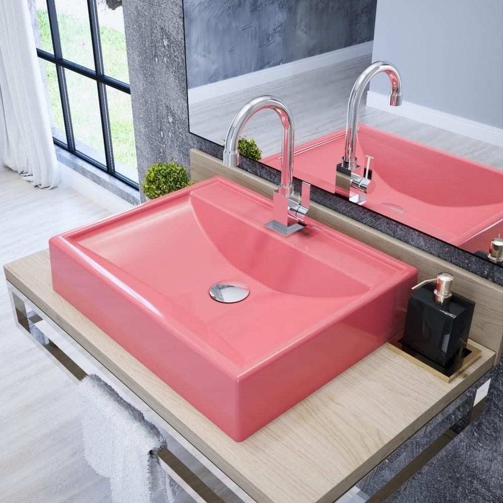 Kit Cuba Rt49 Com Válvula Click 1``g + Sifão Pvc + Flexível Rosa