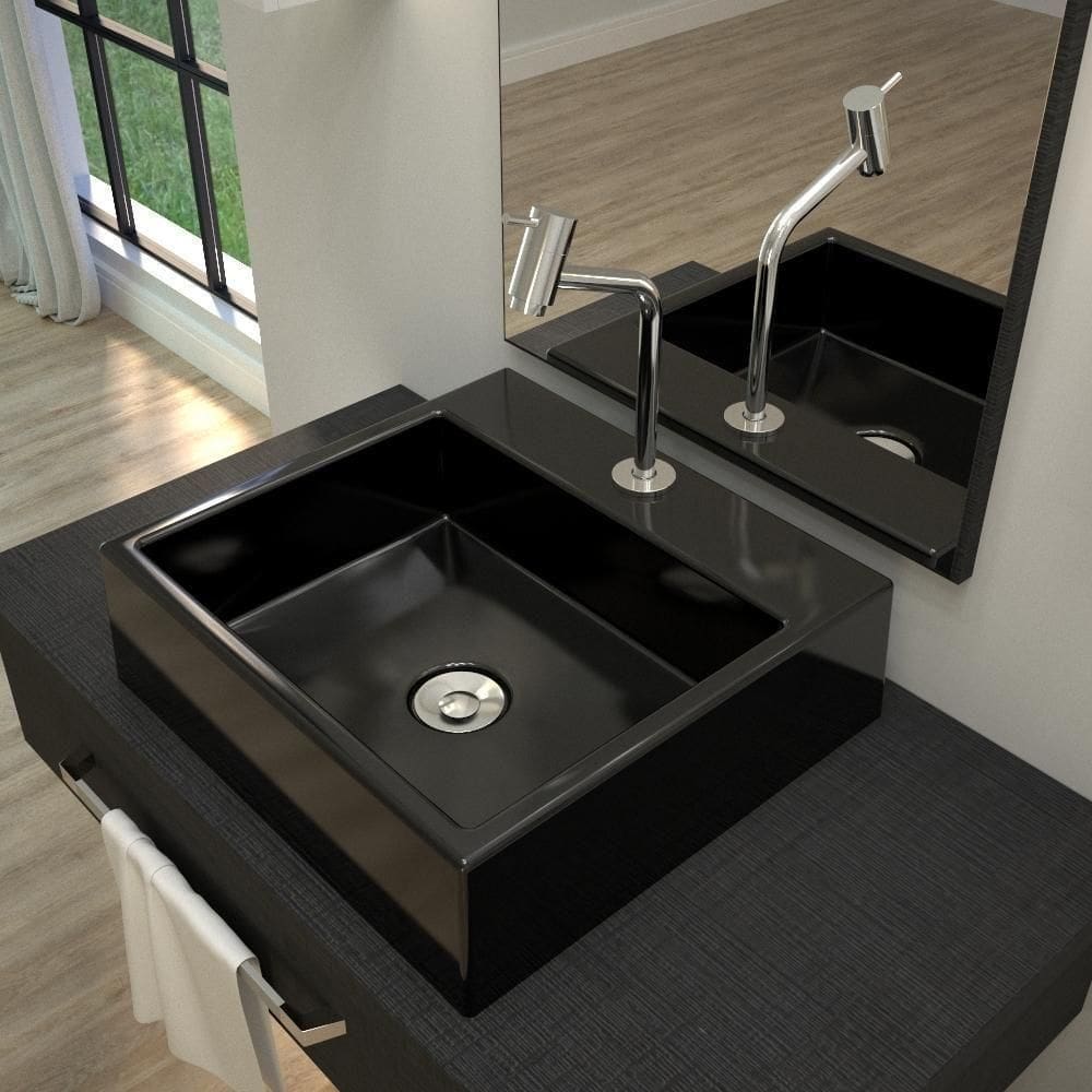 Kit Cuba Q395 Com Torneira Pratika 1060 Metal + Válvula Click 1``b (2,6cm) + Sifão Pvc + Flexível Preto