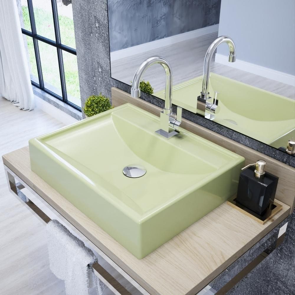 Kit Cuba Rt49 Com Válvula Click 1``g + Sifão Pvc + Flexível Verde Acqua