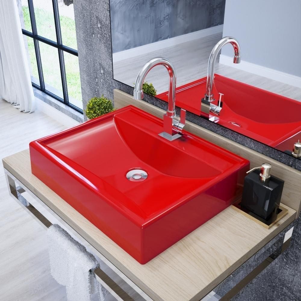 Kit Cuba Rt49 Com Válvula Click 1``b (2,6cm) + Sifão Pvc + Flexível Vermelho