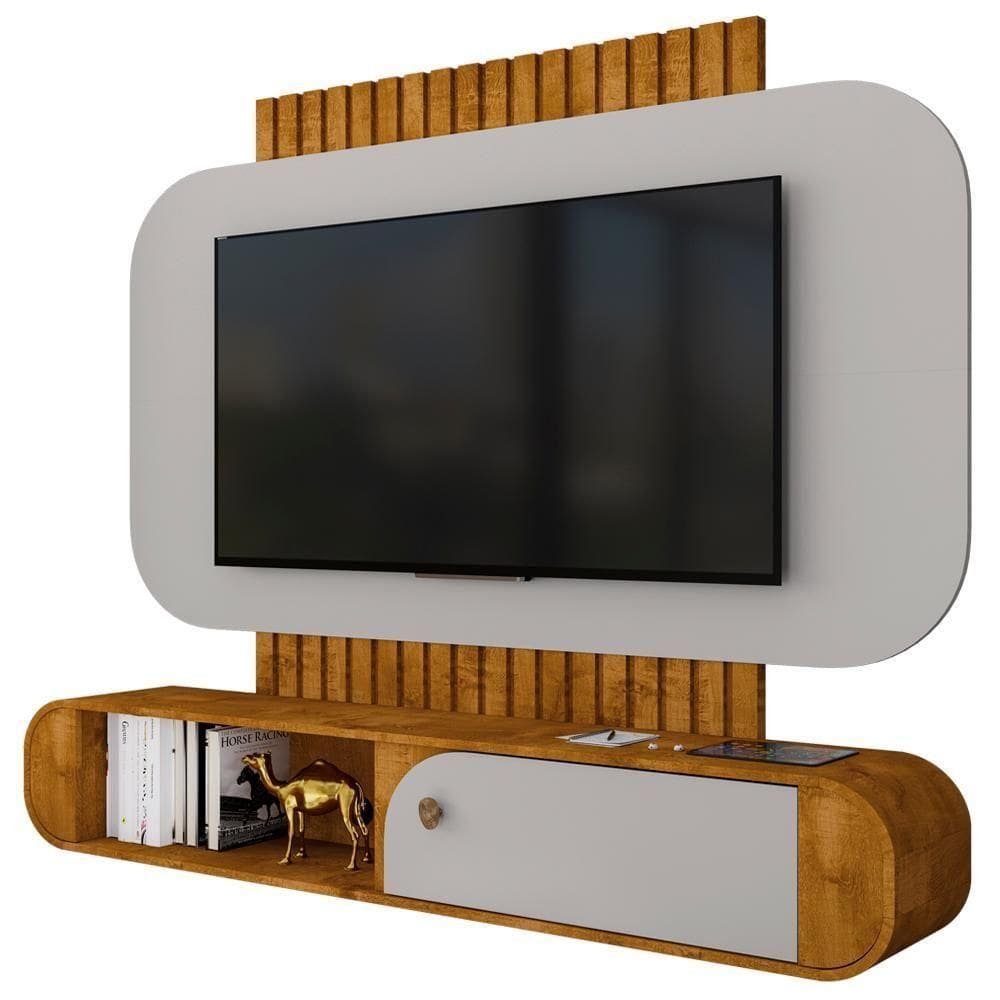 Painel Suspenso Organico TV 55 Polegadas 156 Cm Jurere Bechara Naturalle Off White