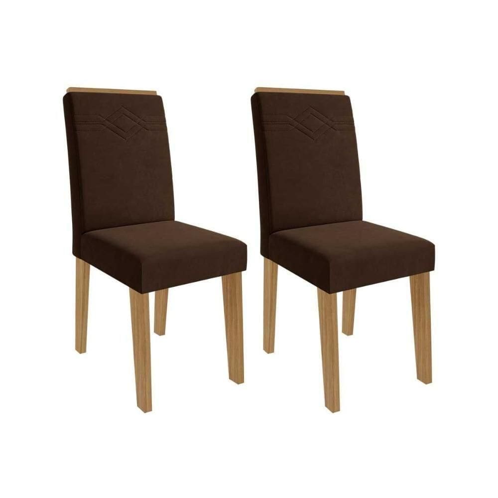 Kit 2 Cadeiras Sala Jantar Taís 2 Un Joli Chocolate - Cimol