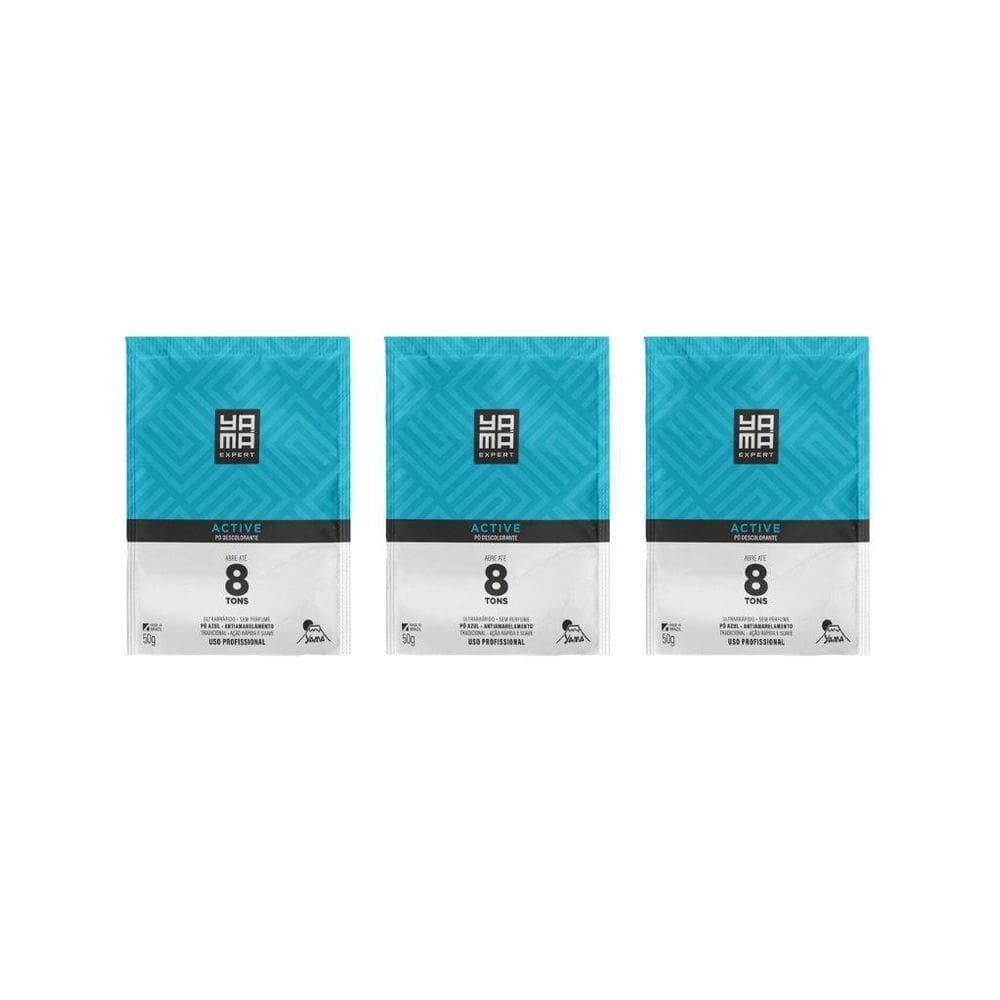 Po Descolorante Yama Active Tradicional 50G - Kit Com 3Un