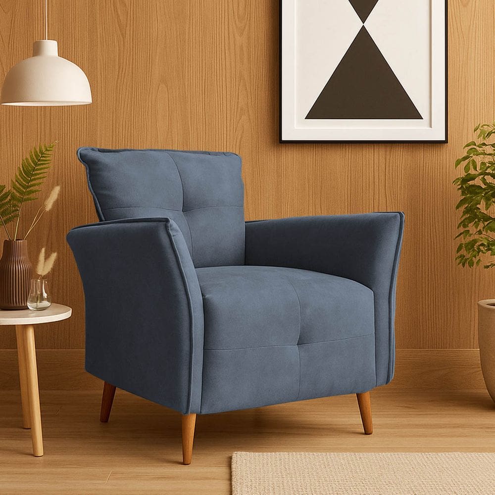 Poltrona Decorativa Para Sala De Estar E Recepção Monaliza Grafite