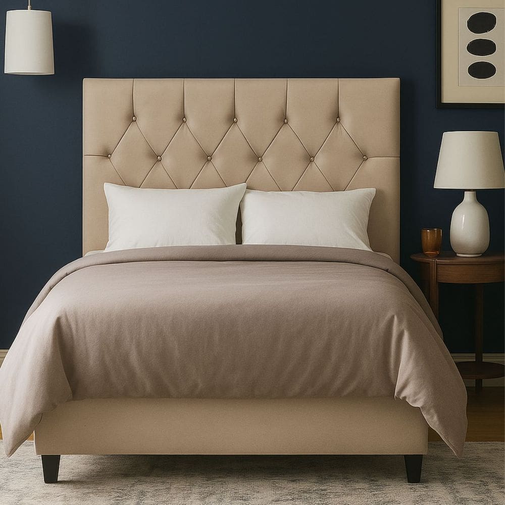 Cabeceira Para Cama Casal 140 cm Dante Com Frame Suede