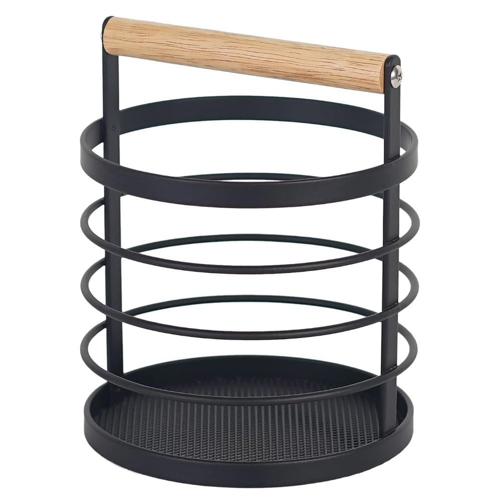 Porta Talheres Rack Preto Copa 13x16 cm