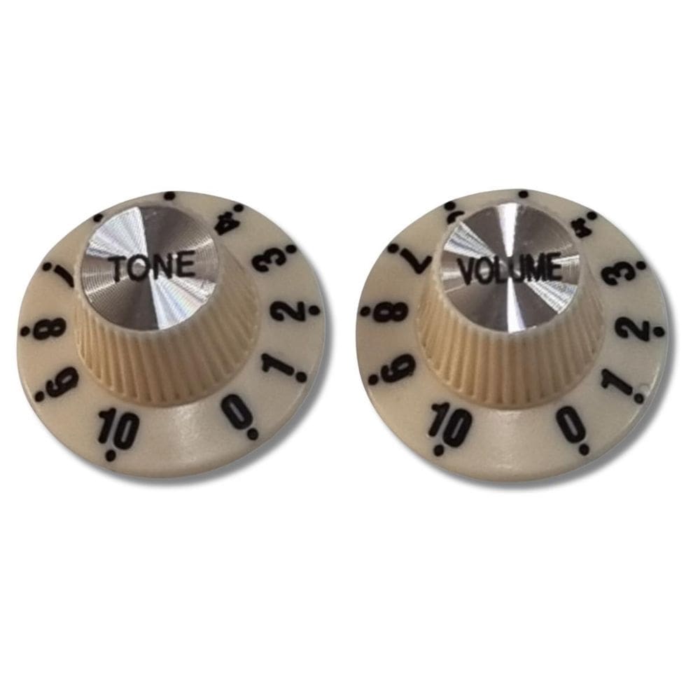 Kit 2 Knob Cream Guitarra Vintage 1 Volume 1 Tone Creme