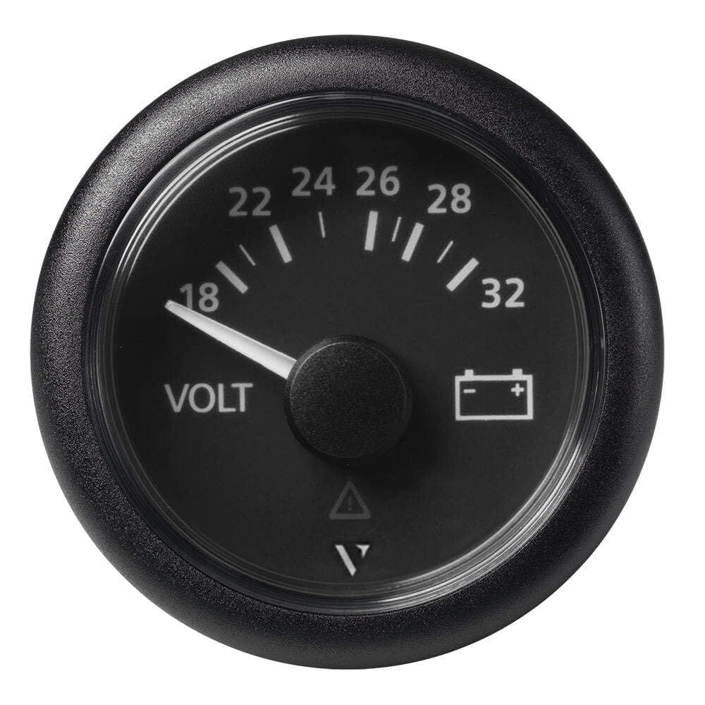 Voltímetro Veratron Viewline 52mm 18-32V - mostrador e moldura pretos