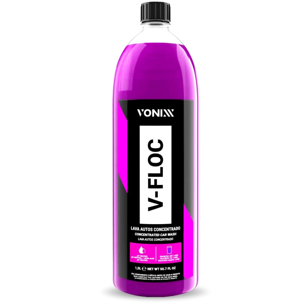 V-Floc 1,5L Shampoo Lava Carro Neutro Alto Rendimento Vonixx