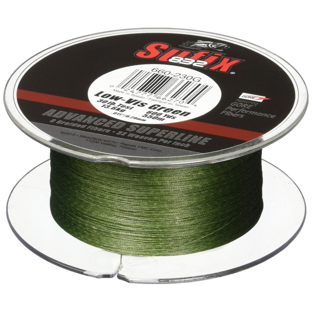 Linha de pesca Sufix 832 Braid 600 jardas (verde, 4,54 kg)
