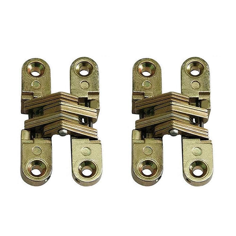 Kit 2 Dobradiça Invisível 70Mm Cruz Para Portas Interna