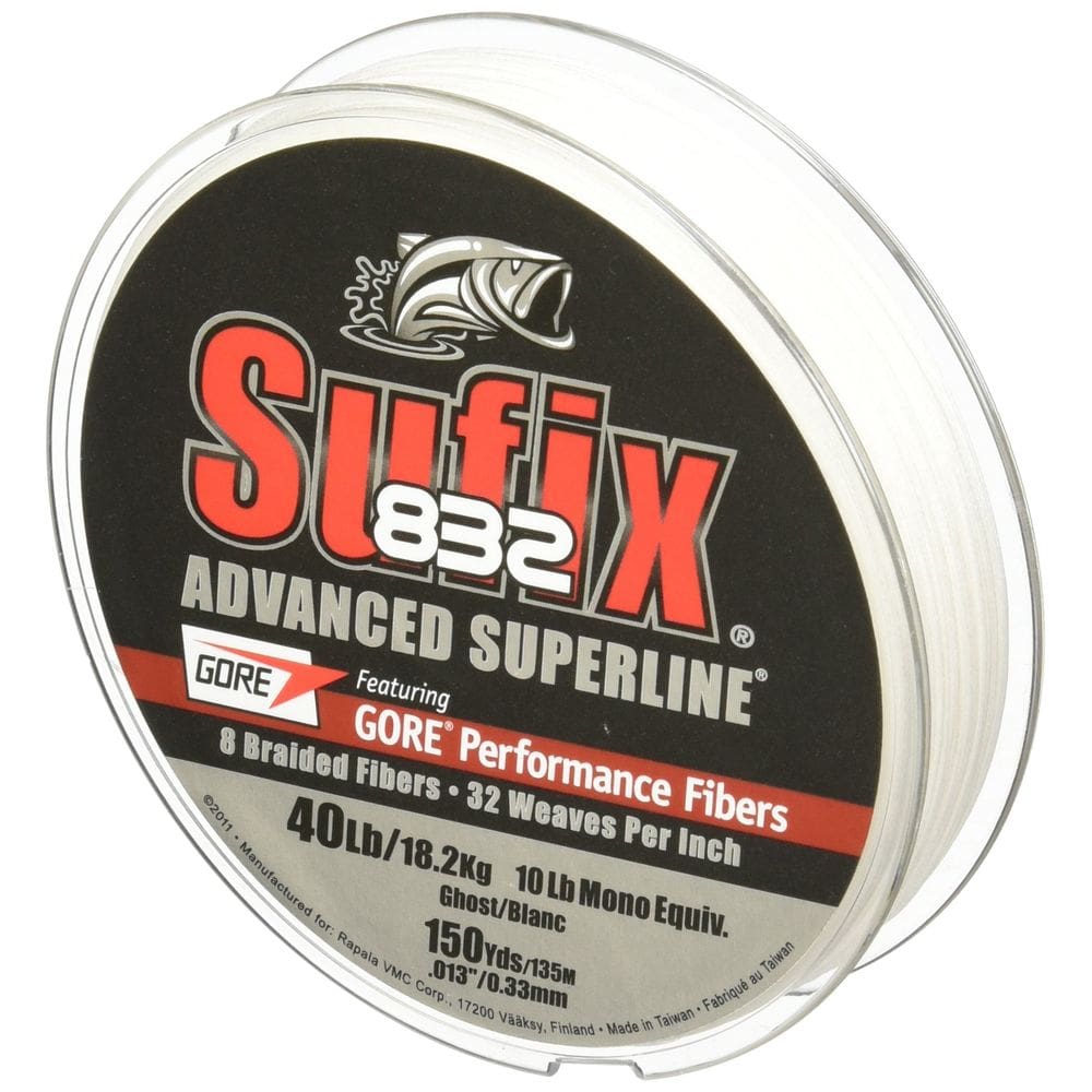 Linha de pesca Sufix 832 Braid 30 libras Ghost 150 jardas