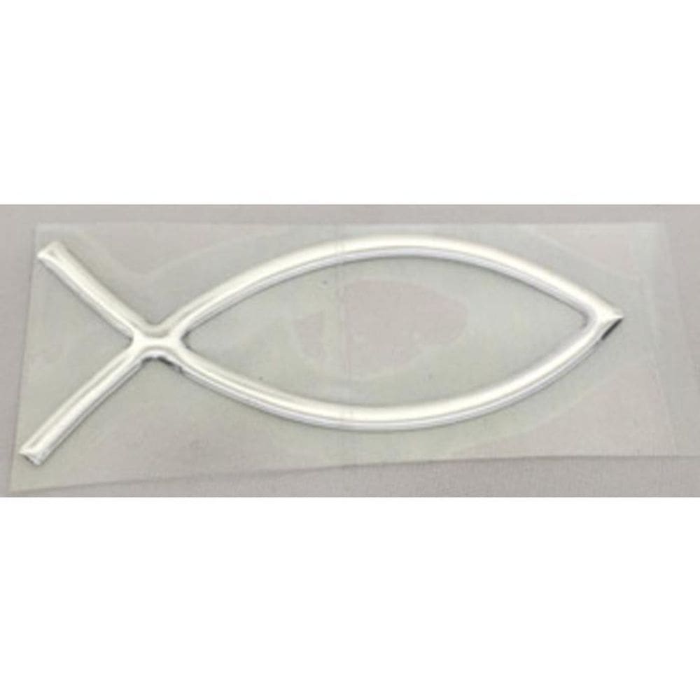 Emblema Peixe Evangelico Medio 7,8 Cm Resinado
