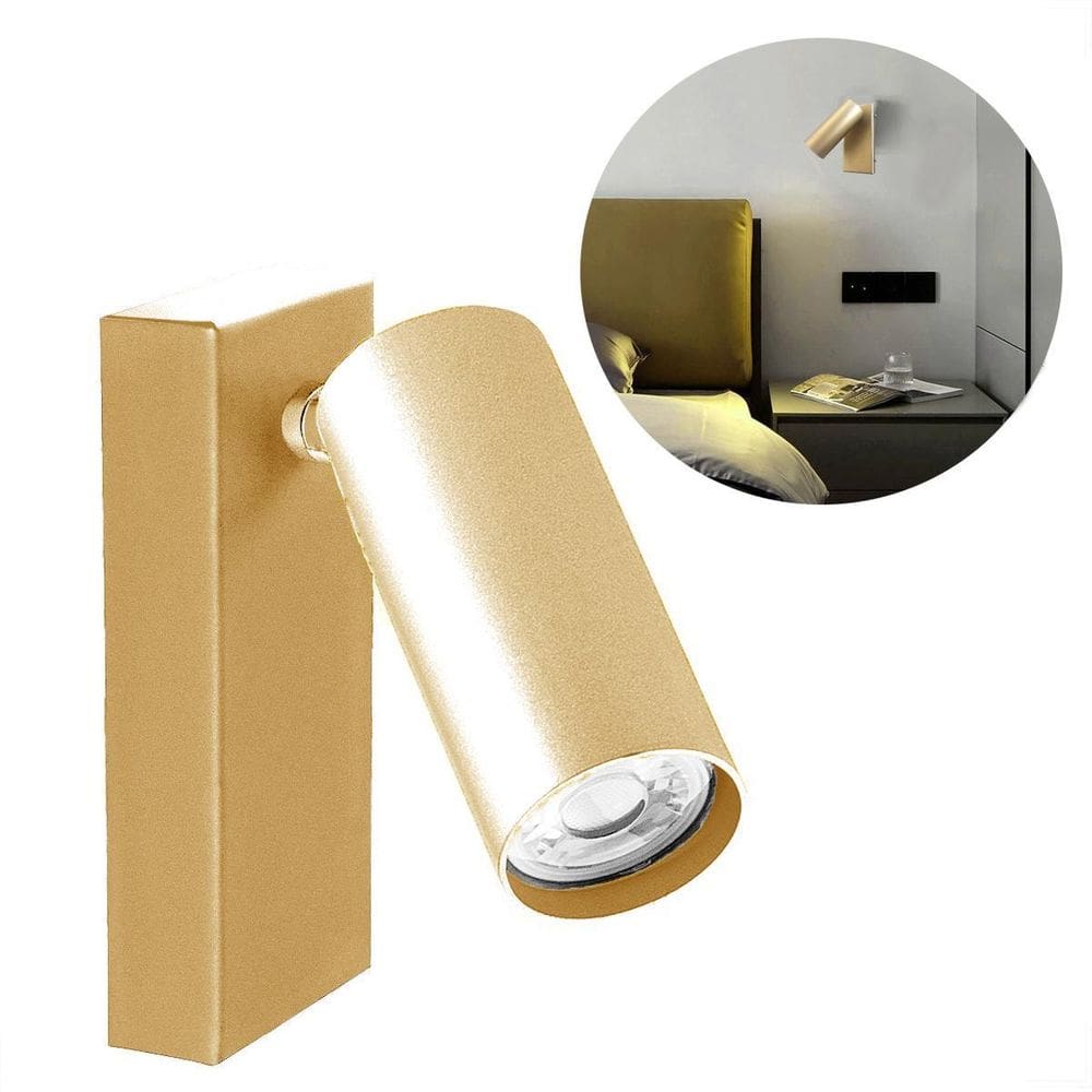 Kit 3 Arandela Foco Móvel Spot Dourado Mr11 Cabeceira Bet34