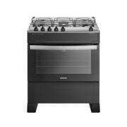 Fogão 5 Bocas Com Mesa Inox Atlas Atenas Preto Bivolt