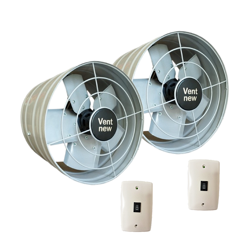 Exaustor Alta Vazão 30cm Vent New vazão 8.640 m³/h  2 peças
