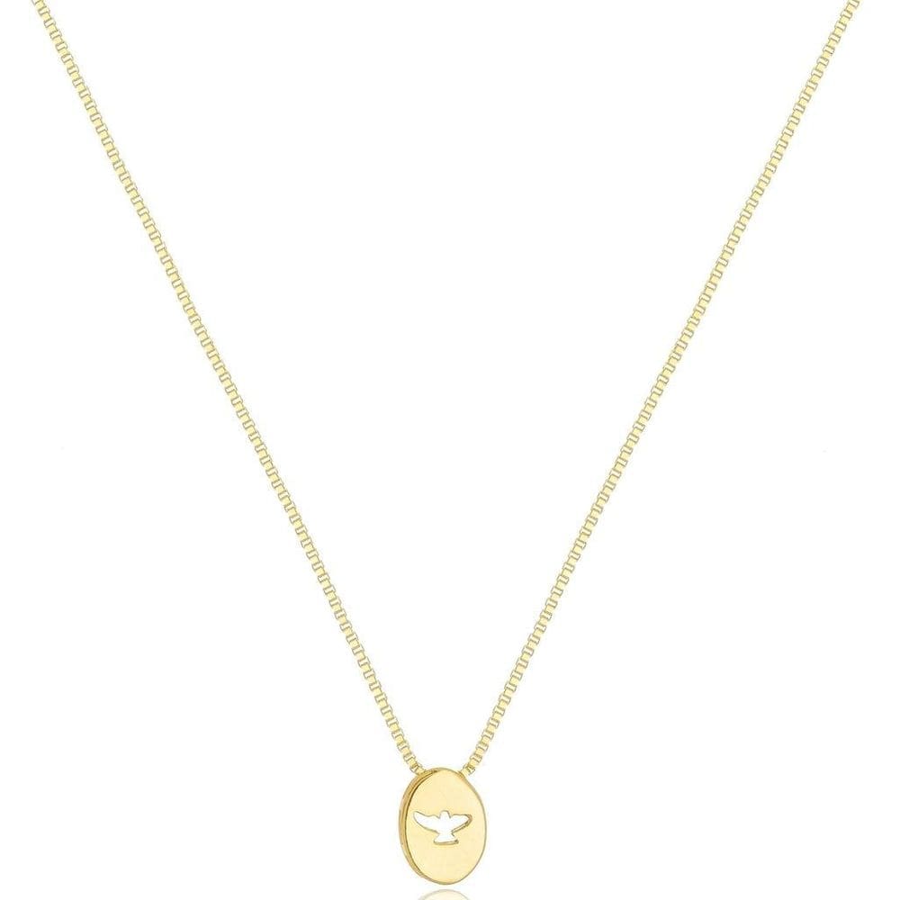 Gargantilha Espírito Santo Banhada A Ouro 18K