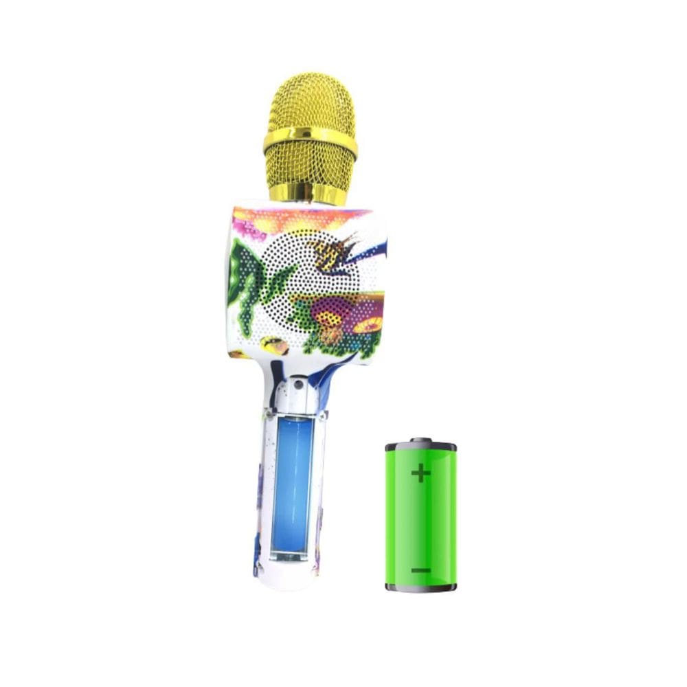 Microfone Karaoke Bluetooth Adulto Infantil Cartoon