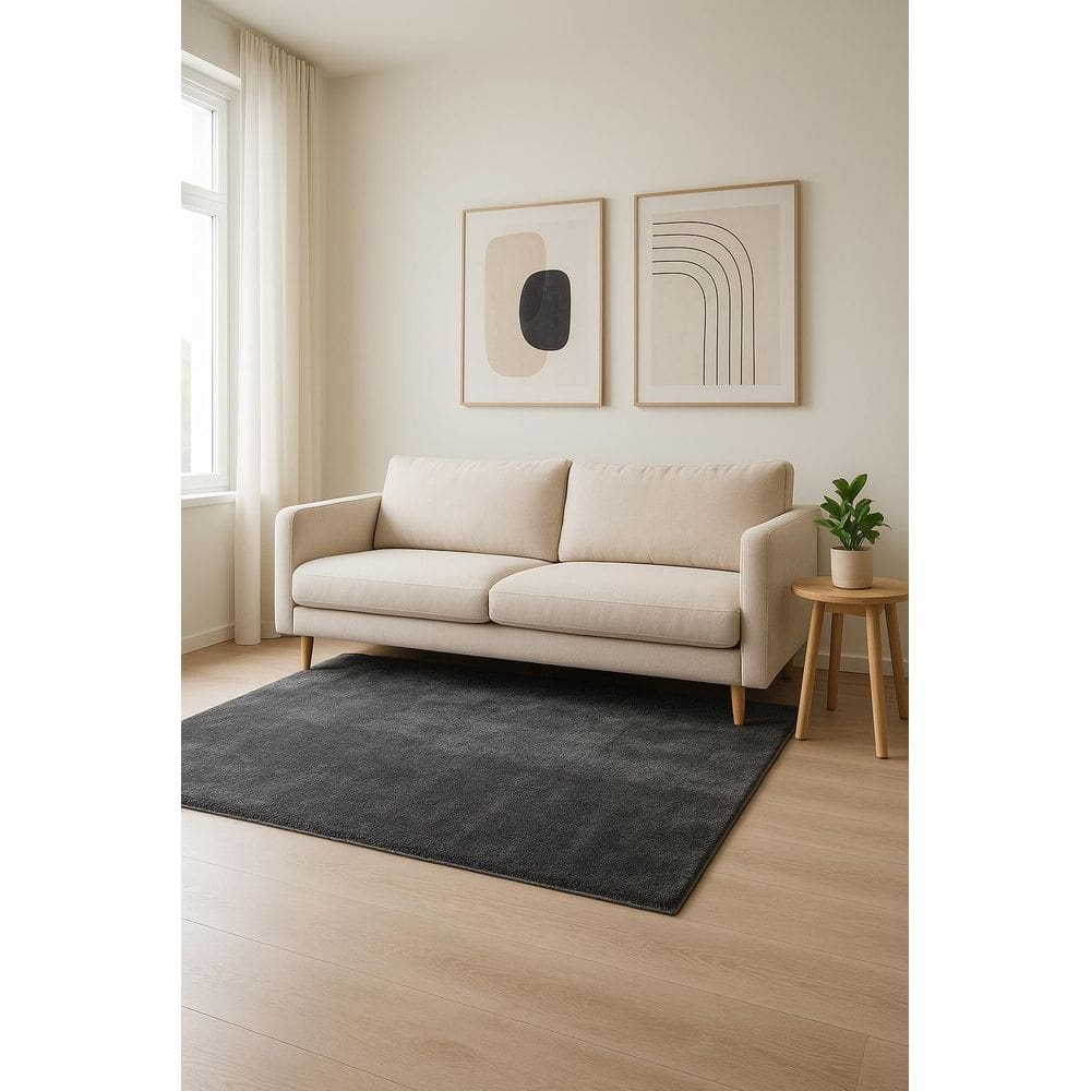 Tapete Esplendor Antiderrapante 100% Poliéster 140X200Cm Gra