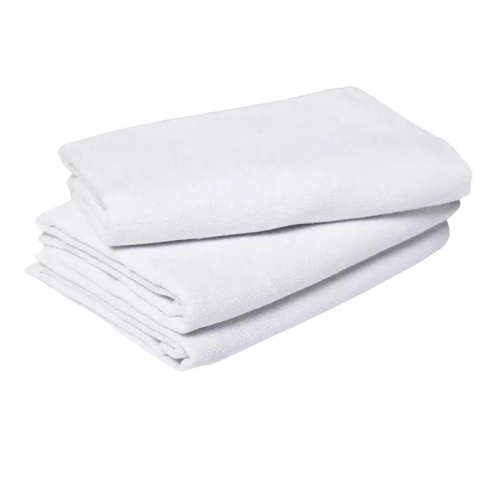 Kit 10 Pano De Chão Branco Alvejado Para Limpeza Uso Geral
