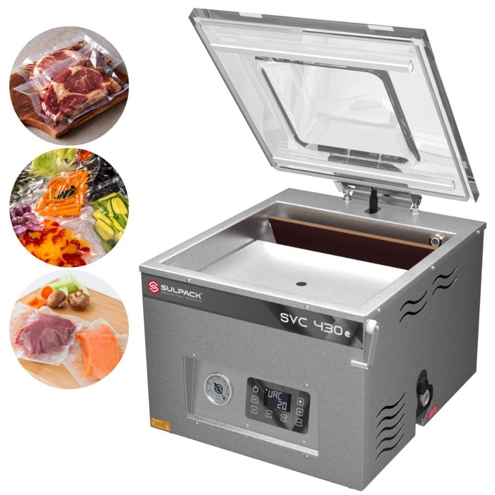 Seladora a Vácuo Inox Barramento Duplo Com Painel Digital Temporizador e Soft Air SVC430DBE Sulpack