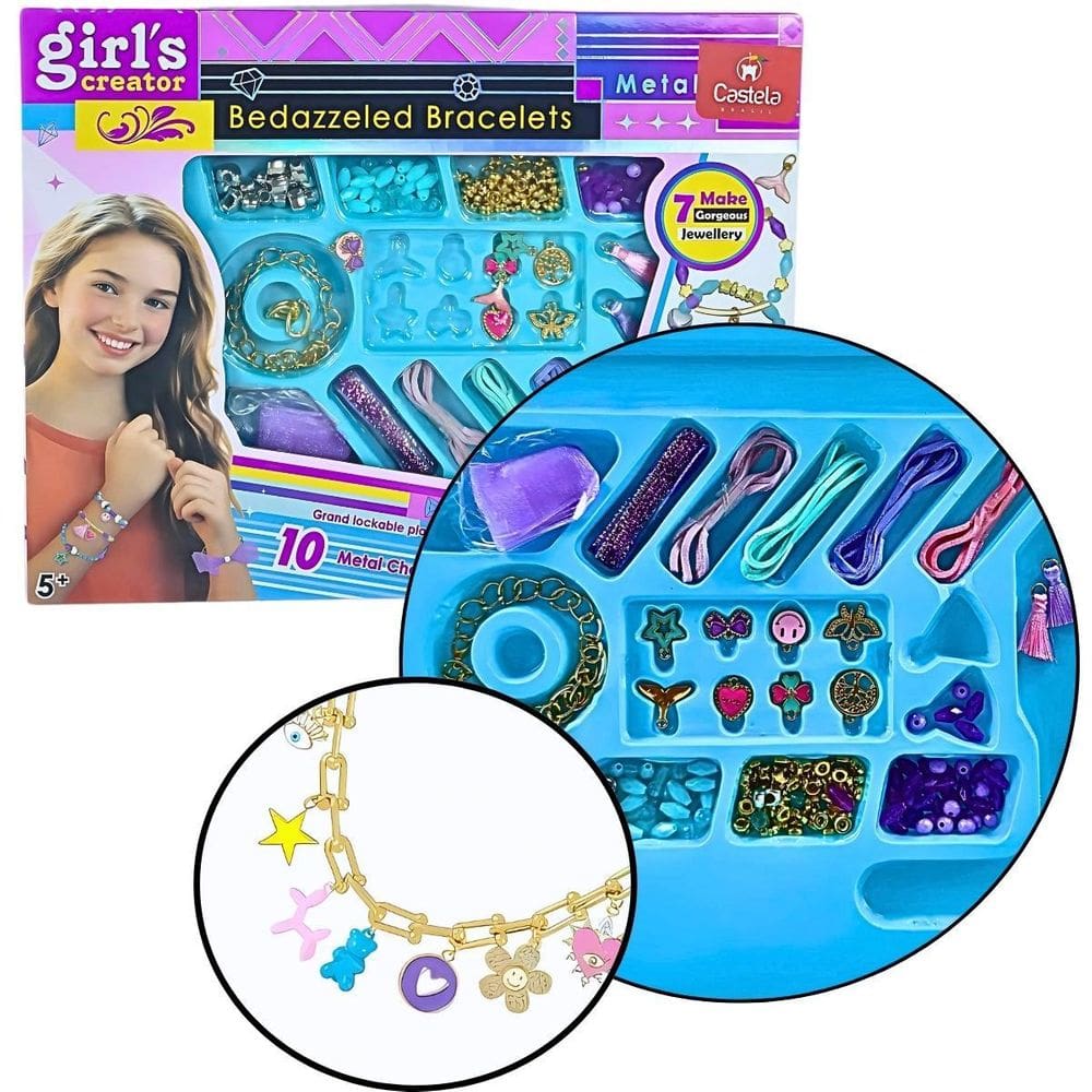 Kit Miçangas Pulseira Colar Bijuteria Brinquedo Castela