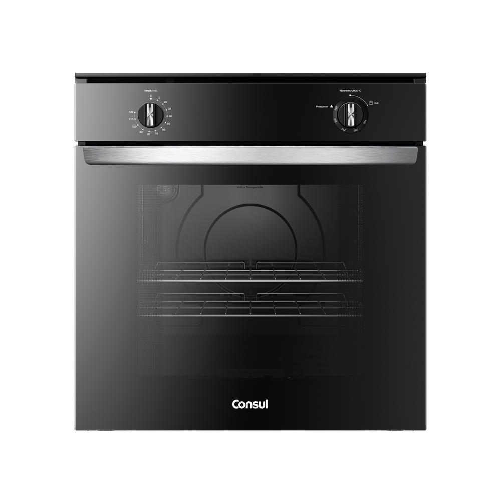 Forno de Embutir a Gás 78 Litros Preto com Grill - COA84CE