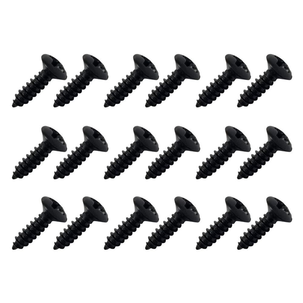 Kit 18 Parafuso Escudo 3Mm X 12Mm Guitarra Baixo Preto