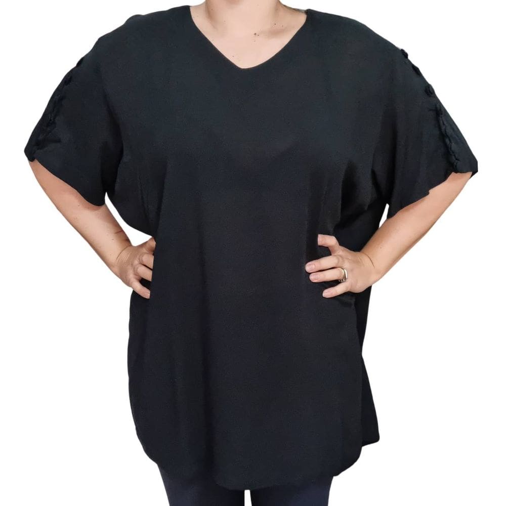 Blusa Feminina Básica MC Botões Plus Size Terracota