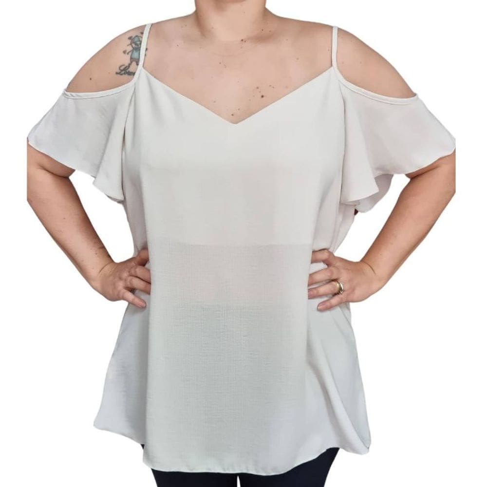Blusa Feminina Alcinha Com Manguinha R & C Plus Size