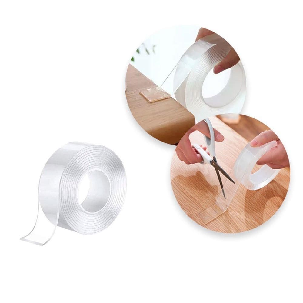 Kit 03 Fita Dupla Face Adesiva Mágica Fixa Lavável 2 Metros