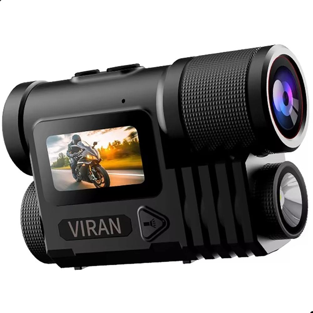Câmera de ação 5k VIRAN V12 Capacete Moto Lanterna Comando Voz Wifi 4k 60fps 1080p Prova d’água IP67