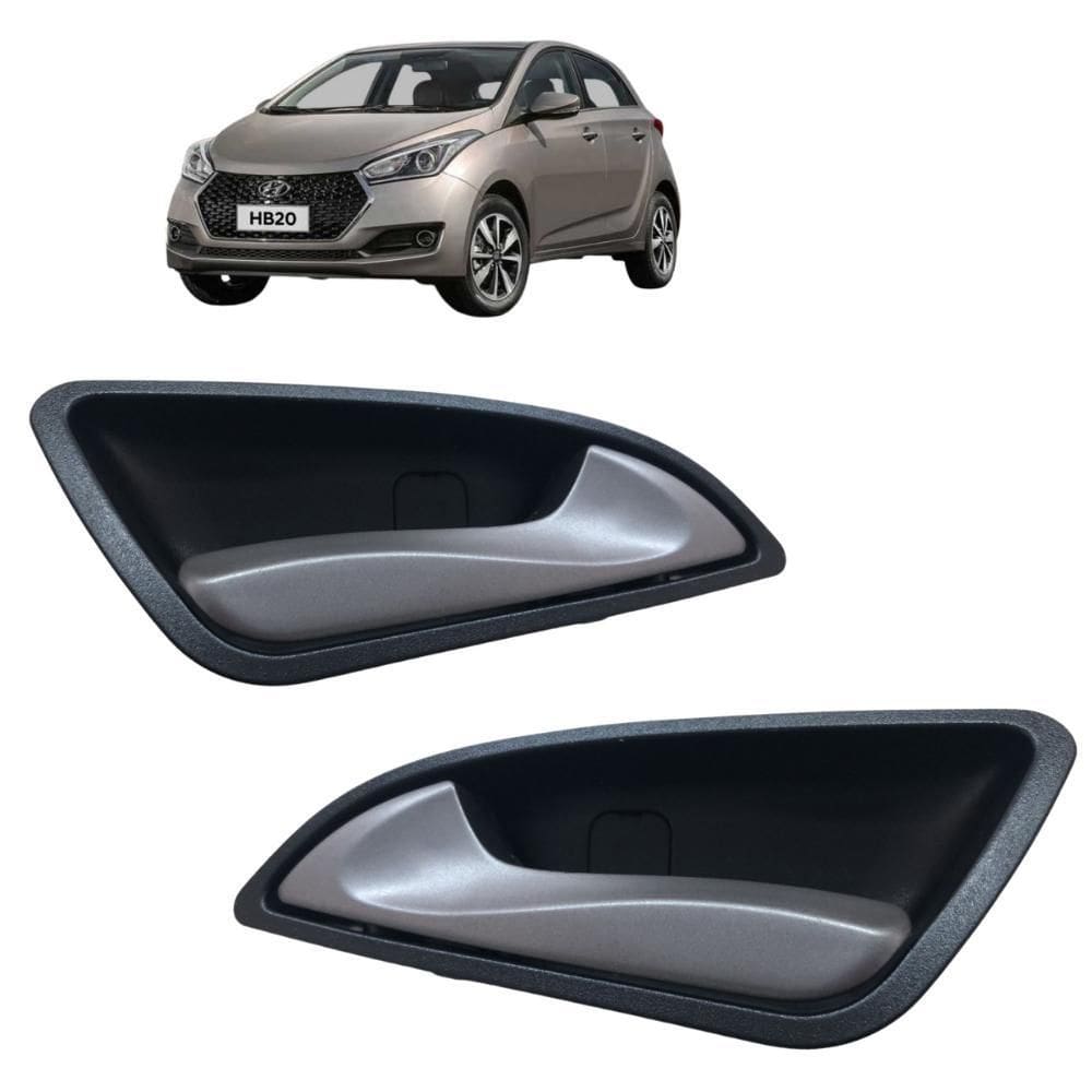 Par Puxador Maçaneta Interna Carro Hyundai Hb20